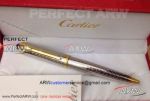 Perfect Replica Cartier Pen Roadster de Silver & Gold Ballpoint - AAA Replica
